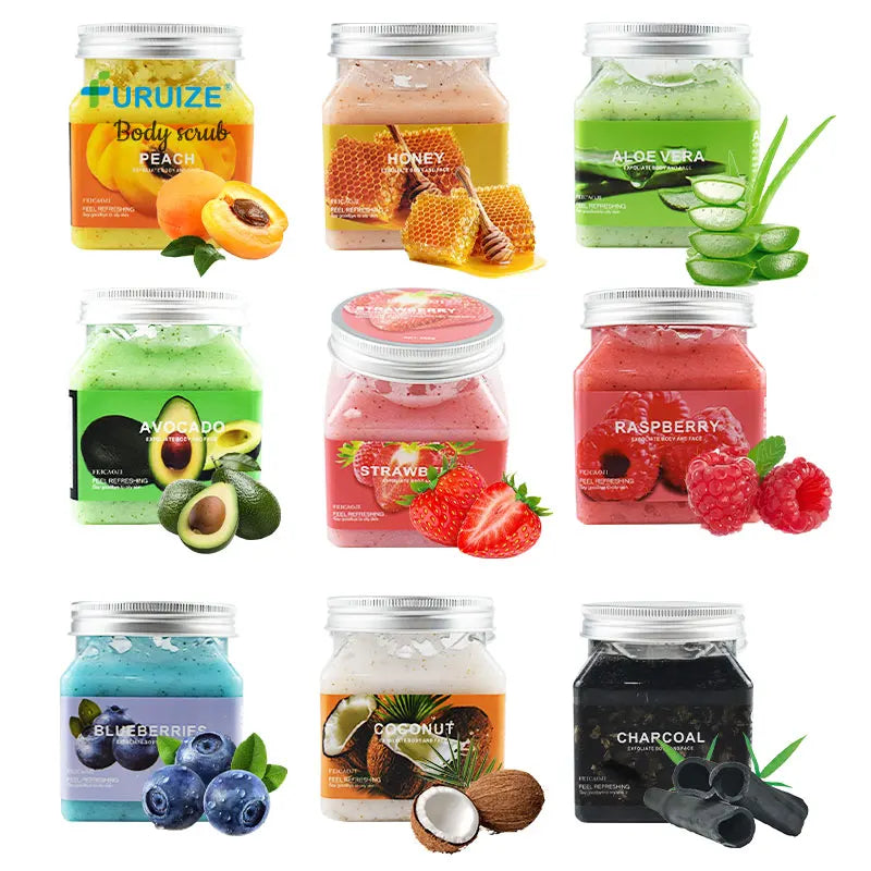 Wholesale Custom Body Scrub Natural Exfoliating Moisturizing Skin Fruit Watermelon Marshmallow Body Scrub