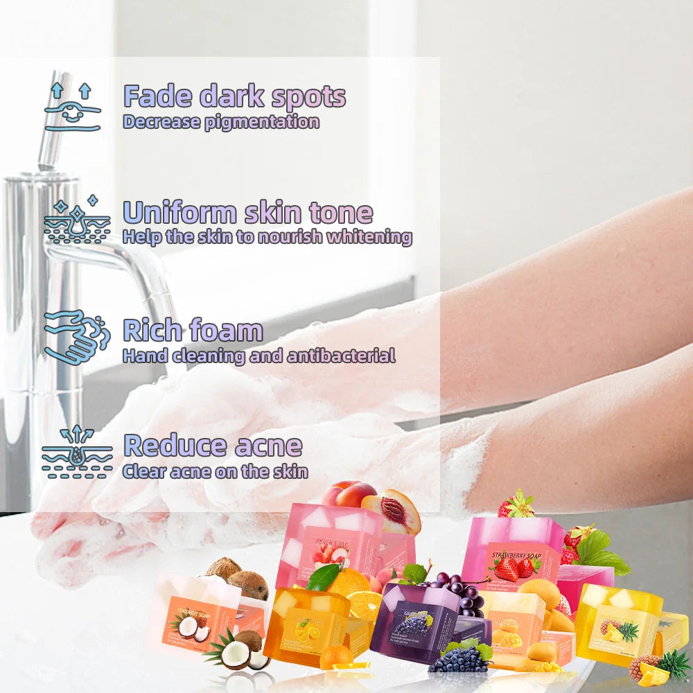 Best-Selling Exfoliating Pineapple Enzyme Soap with Bamboo Charcoal for Gentle Dead Skin Removal & Oil Control in All Skin Types
